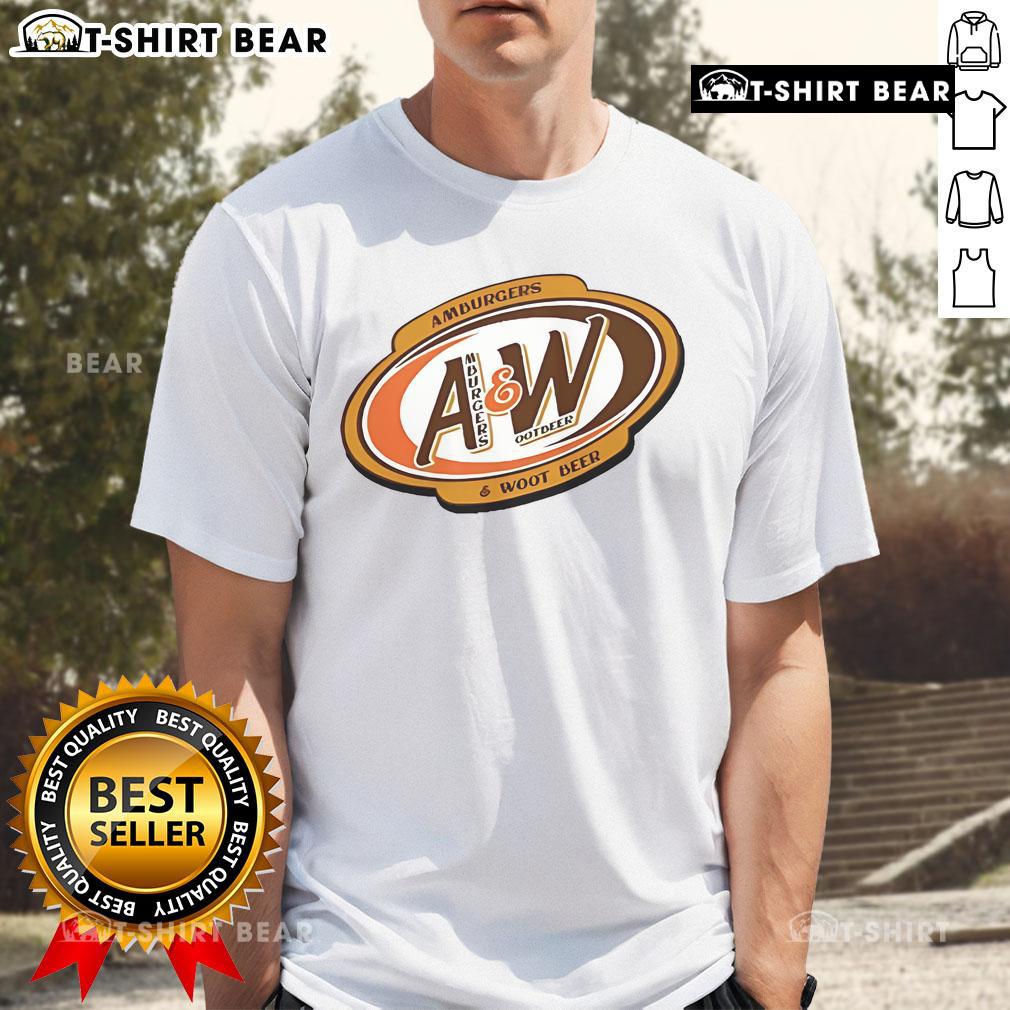 Alt Text: Good Amburgers And Wootbeer T-Shirt featuring a fun graphic design, perfect for food lovers and casual wear.
