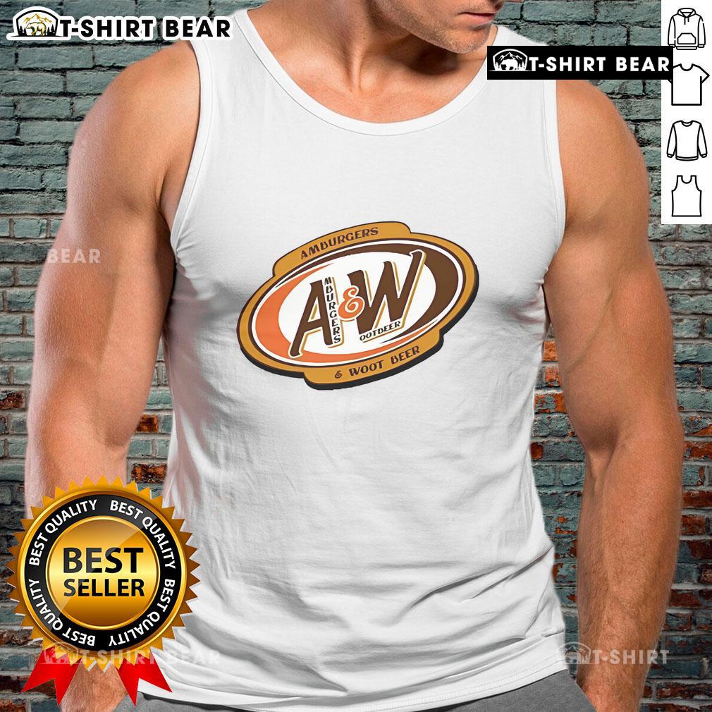 Good-Amburgers-And-Wootbeer tank top featuring fun graphics, perfect for food lovers and casual wear.