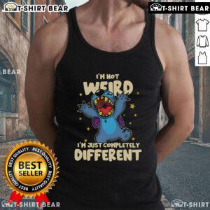 Good Stitch I'm Not Weird I'm Just Completely Different Tank Top in vibrant colors, showcasing a unique and quirky design.