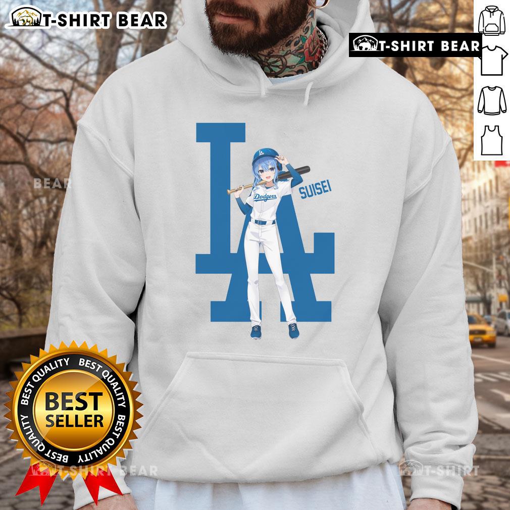 Alt Text: Hot Los Angeles Dodgers Hololive Night Suisei Hoodie featuring vibrant colors and stylish design for fans.