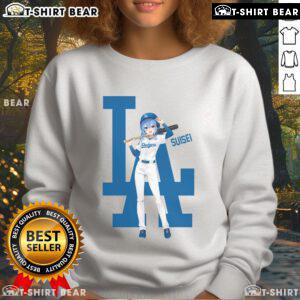 Stylish Hot Los Angeles Dodgers Hololive Night Suisei sweatshirt featuring vibrant graphics and a comfortable fit.