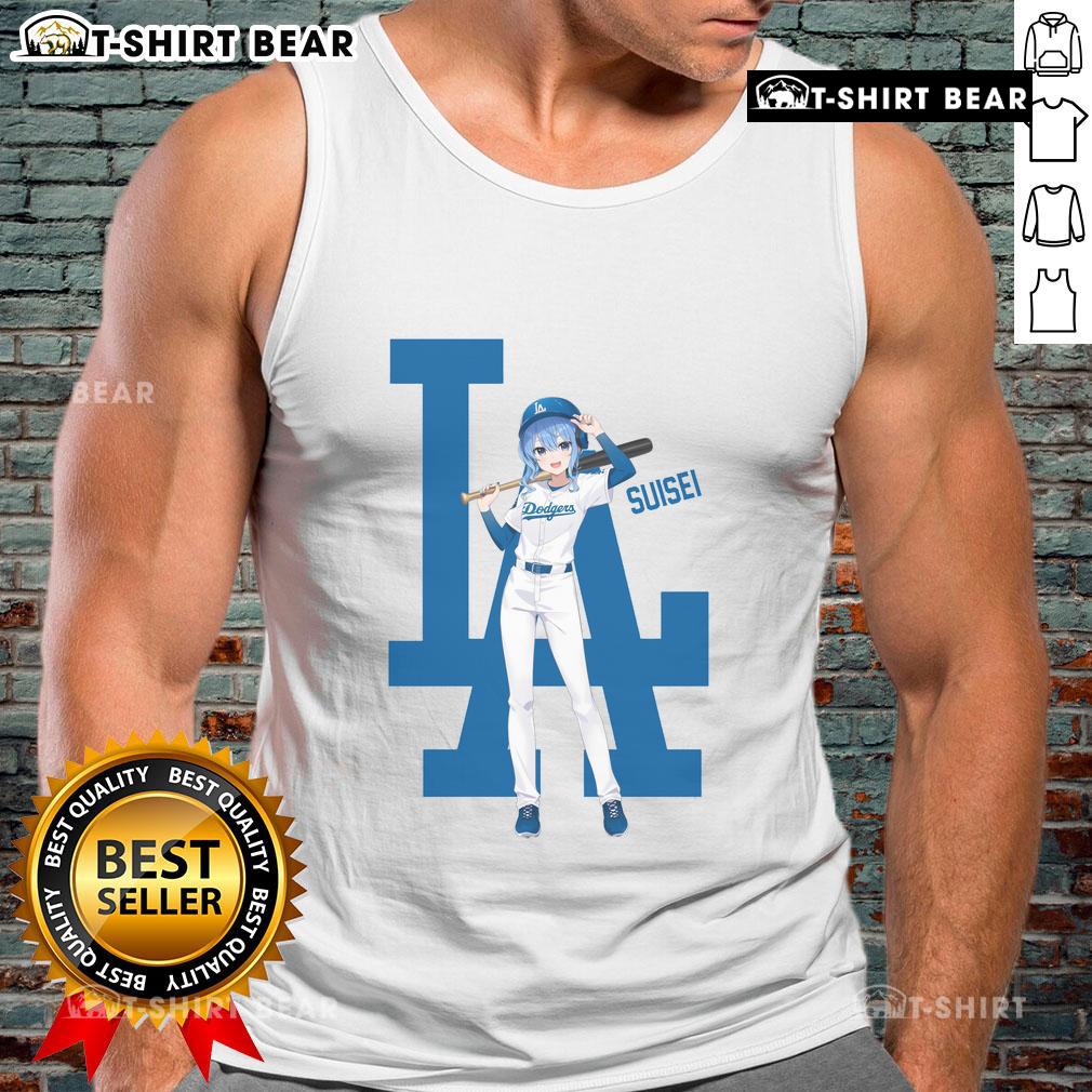 Hot Los Angeles Dodgers Hololive Night Suisei tank top featuring vibrant graphics and team colors for stylish fans.