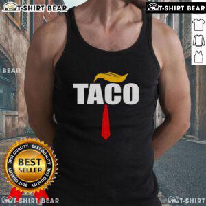 Hot Taco Trump Hair Tie Tank Top featuring a playful design and vibrant colors, perfect for casual summer wear.