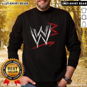 Hot W3 World War 3 logo sweatshirt featuring a bold design in black and red, perfect for gaming enthusiasts.
