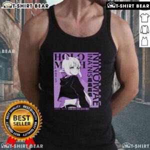 Alt Text: Ninomae Inanis wearing a stylish tank top, showcasing Hololive VTuber fashion in a vibrant pose.