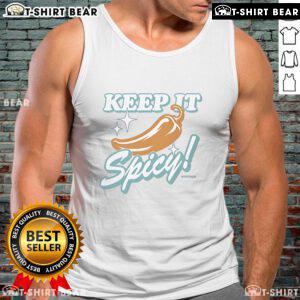 Stylish Nice Maverick Keep It Spicy Chilli Tank Top featuring a vibrant chili pepper design, perfect for summer fashion.