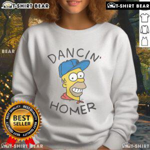 Nice The Simpsons Dancin Homer Sweatshirt featuring Homer Simpson dancing in vibrant colors, perfect for fans.