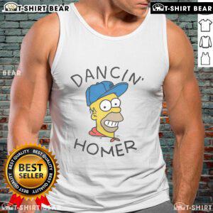 Alt Text: Dancin' Homer tank top featuring The Simpsons character, vibrant design perfect for fans of animated comedy.