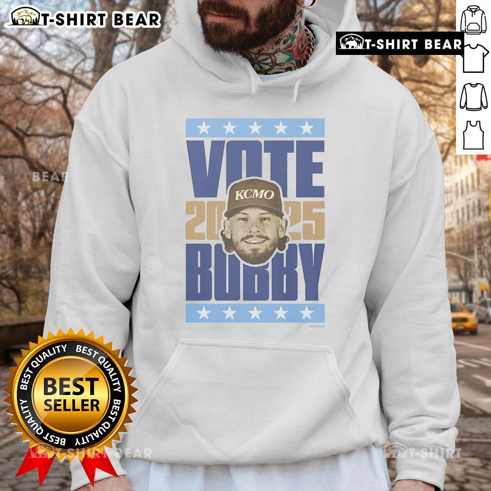 Official Bobby Witt Jr. 2025 Vote Hoodie featuring a bold design, perfect for fans supporting the player this election season.