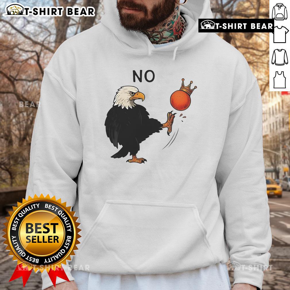 Official Eagle No Kings Trump Hoodie featuring a bold eagle design and political statement for supporters.