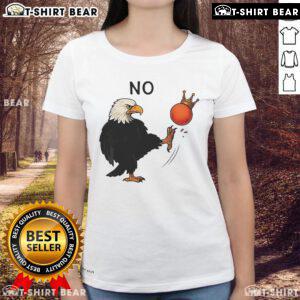 Official Eagle No Kings Trump Ladies Tee featuring a bold eagle graphic and stylish design, perfect for patriotic fashion.