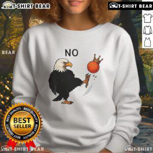 Official Eagle No Kings Trump Sweatshirt featuring a bold eagle design, perfect for patriotic fashion enthusiasts.