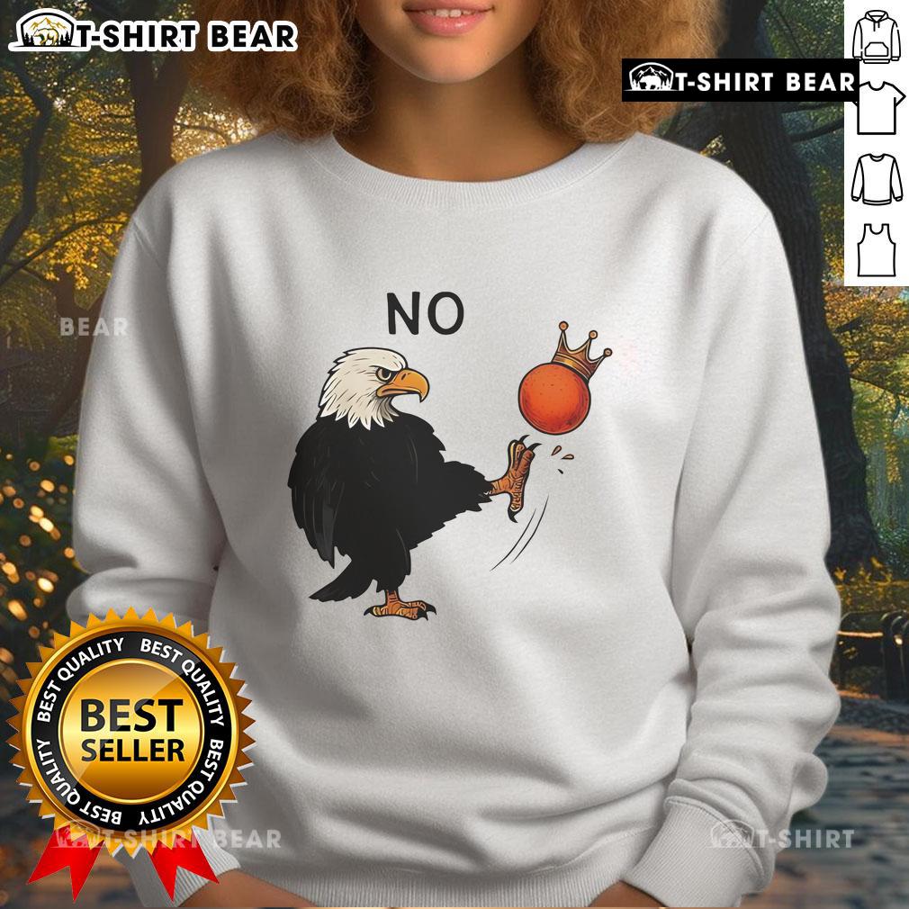 Official Eagle No Kings Trump Sweatshirt featuring a bold eagle design, perfect for patriotic fashion enthusiasts.