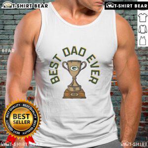 Official Green Bay Packers Best Dad Ever Trophy Tank Top for fans, featuring vibrant team colors and a fun design.
