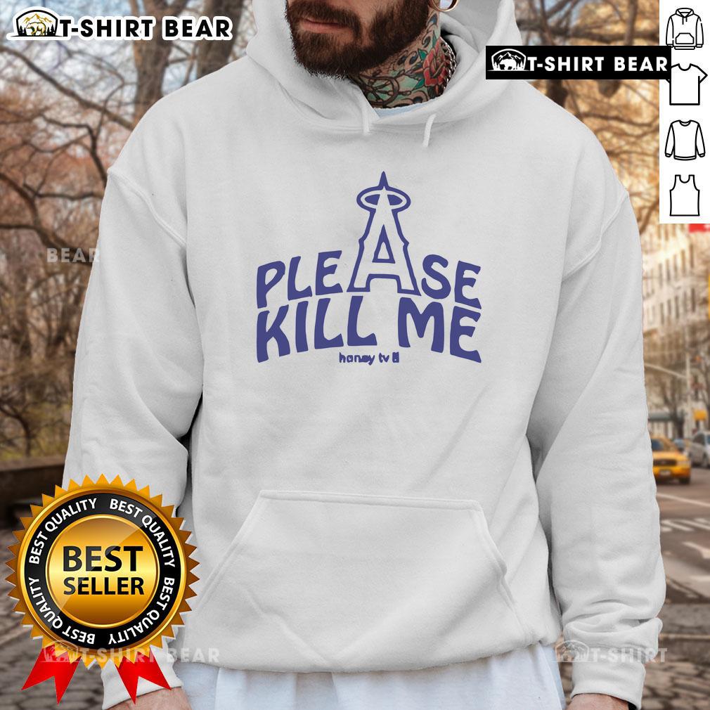 Official Please Kill Me Los Angeles Angels hoodie featuring bold graphics and a stylish design perfect for fans.