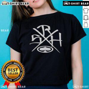 Official SRH Placas Ladies Tee featuring a stylish design, perfect for fans of the Sunrisers Hyderabad cricket team.