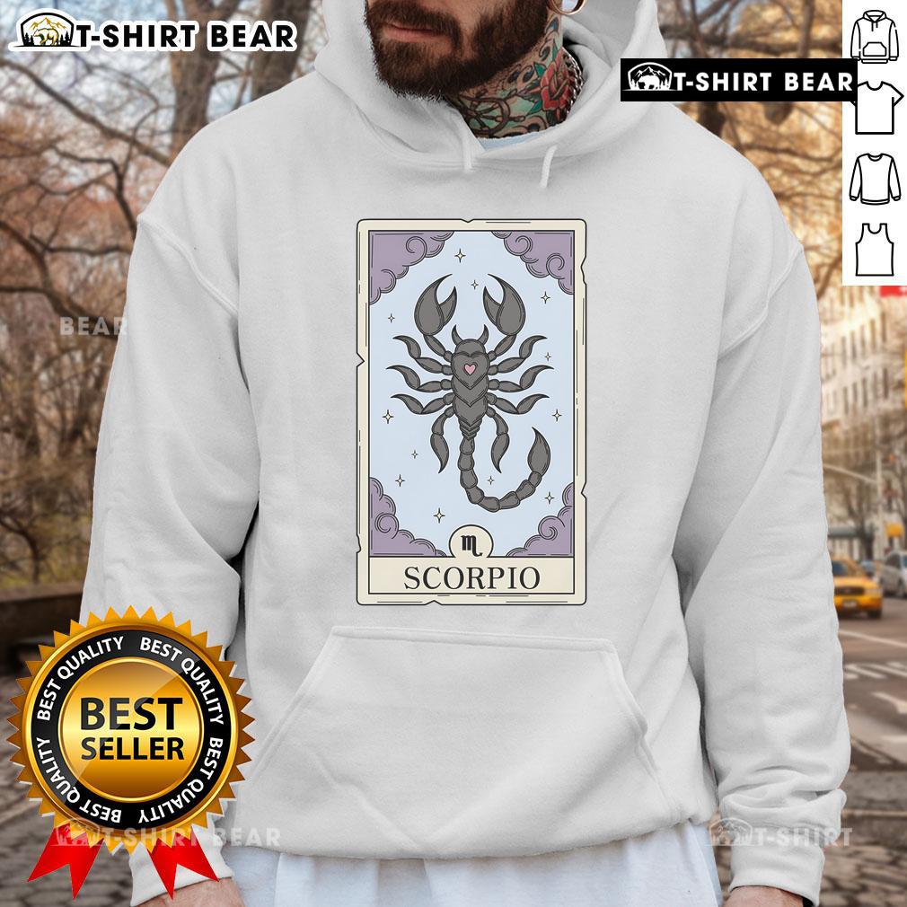 Official Scorpio Card Hoodie featuring zodiac artwork, perfect for astrology lovers and stylish comfort.