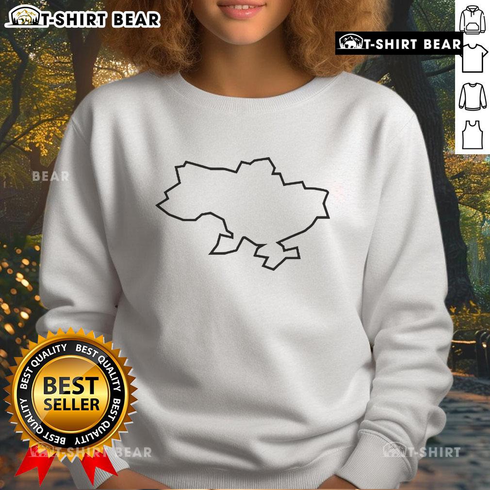 Official Ukraine 603628 Km Map Sweatshirt featuring a detailed map design showcasing Ukraine's geography.