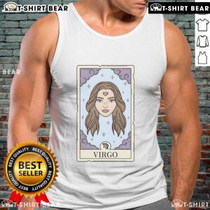 Official Virgo Card Tank Top featuring a stylish zodiac design perfect for astrology enthusiasts and casual wear.