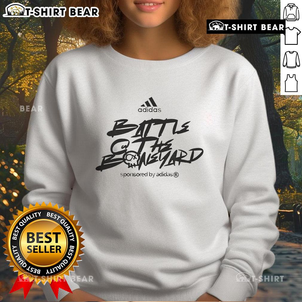 Original Adidas Battle At The Boneyard 2025 Sweatshirt in black featuring bold graphics and comfortable fit.