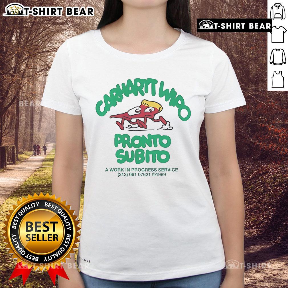 Original Carhartt WIP Pronto Subito Work in Progress Ladies Tee in stylish design, showcasing quality and comfort.