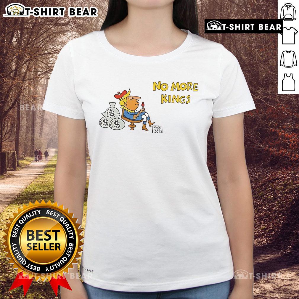 Original No More Kings Schoolhouse Rock Ladies Tee featuring vibrant graphic design and comfortable fit for fans.