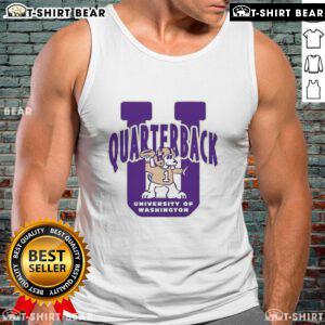 Original Washington Huskies quarterback U mascot tank top featuring vibrant team colors and logo for fans and athletes.