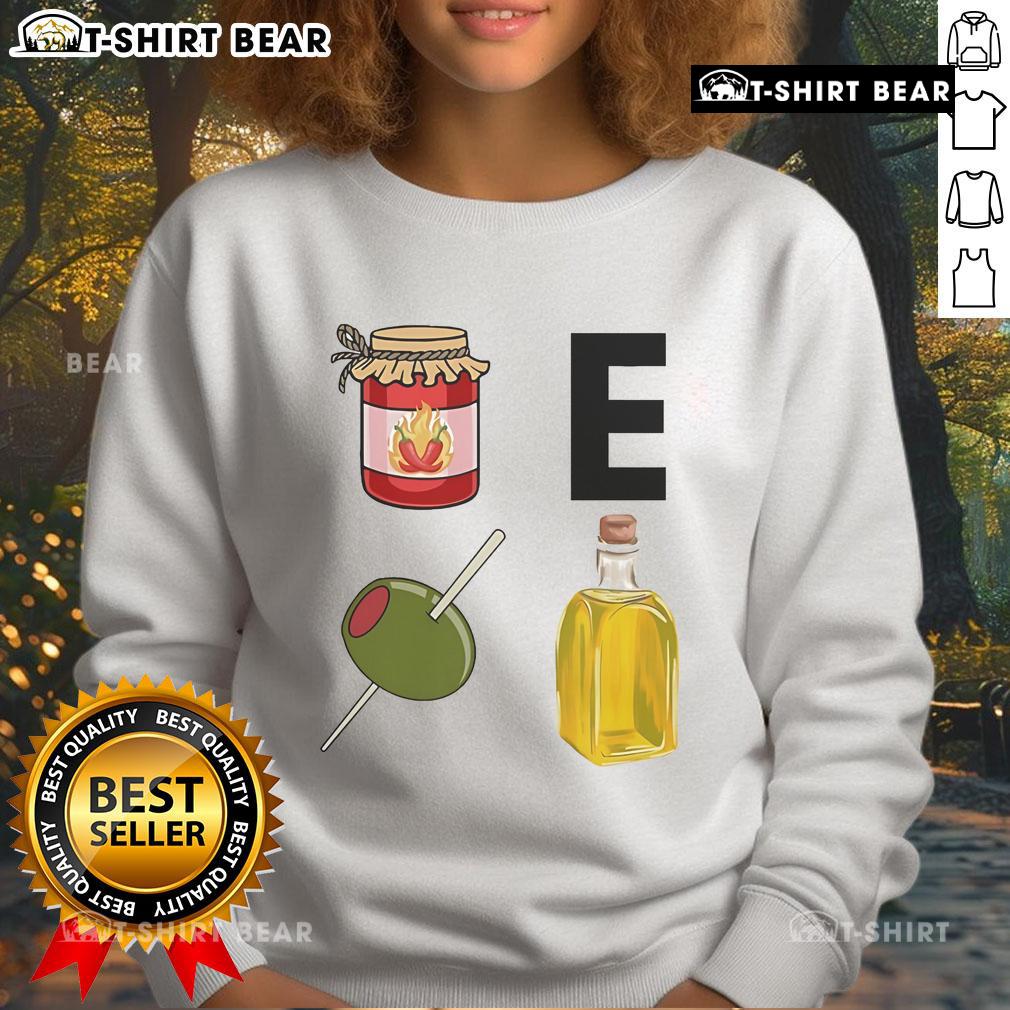 Premium Chef Brian Tsao wearing a Jam E Olive Oil sweatshirt, showcasing a stylish culinary fashion statement.