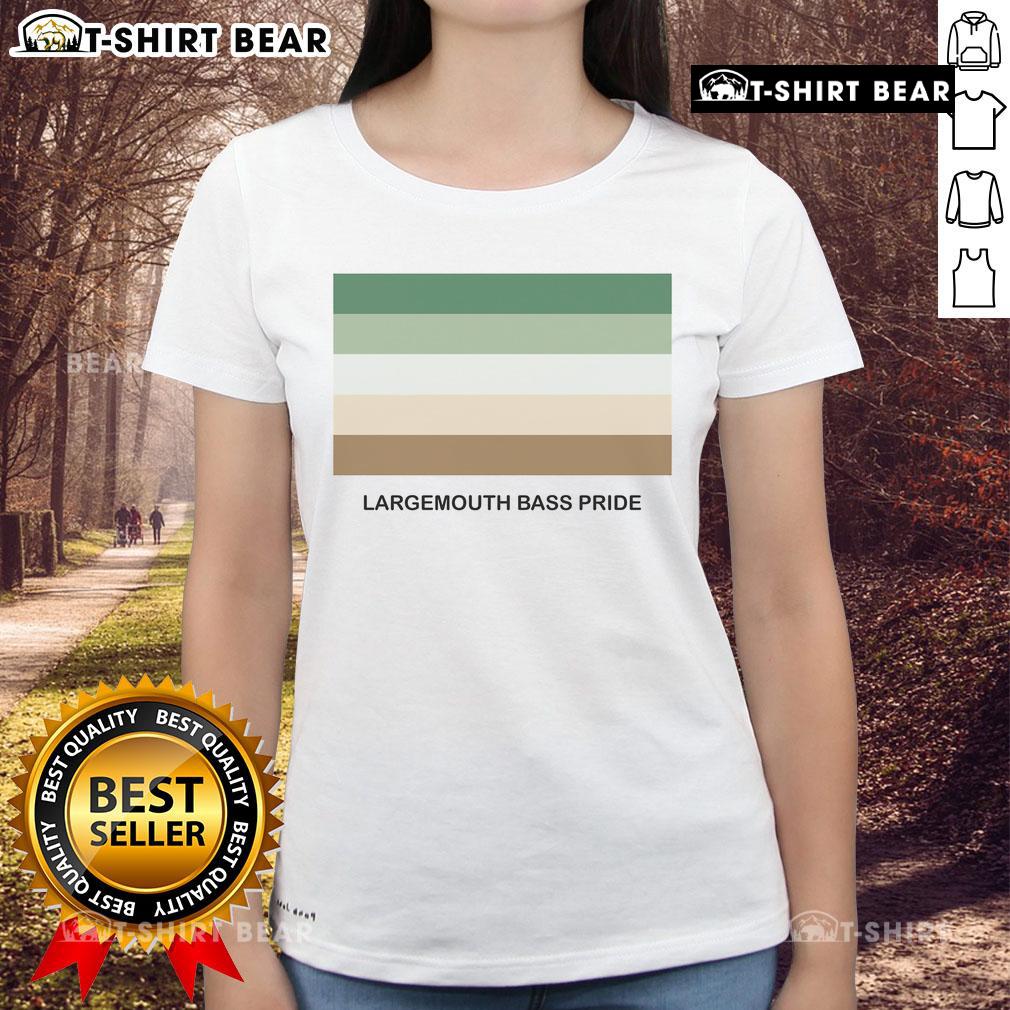 Premium Largemouth Bass Pride Ladies Tee featuring a stylish bass graphic, perfect for fishing enthusiasts and casual wear.