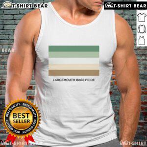 Premium Largemouth Bass Pride Tank Top featuring a vibrant bass graphic, perfect for fishing enthusiasts and stylish summer wear.