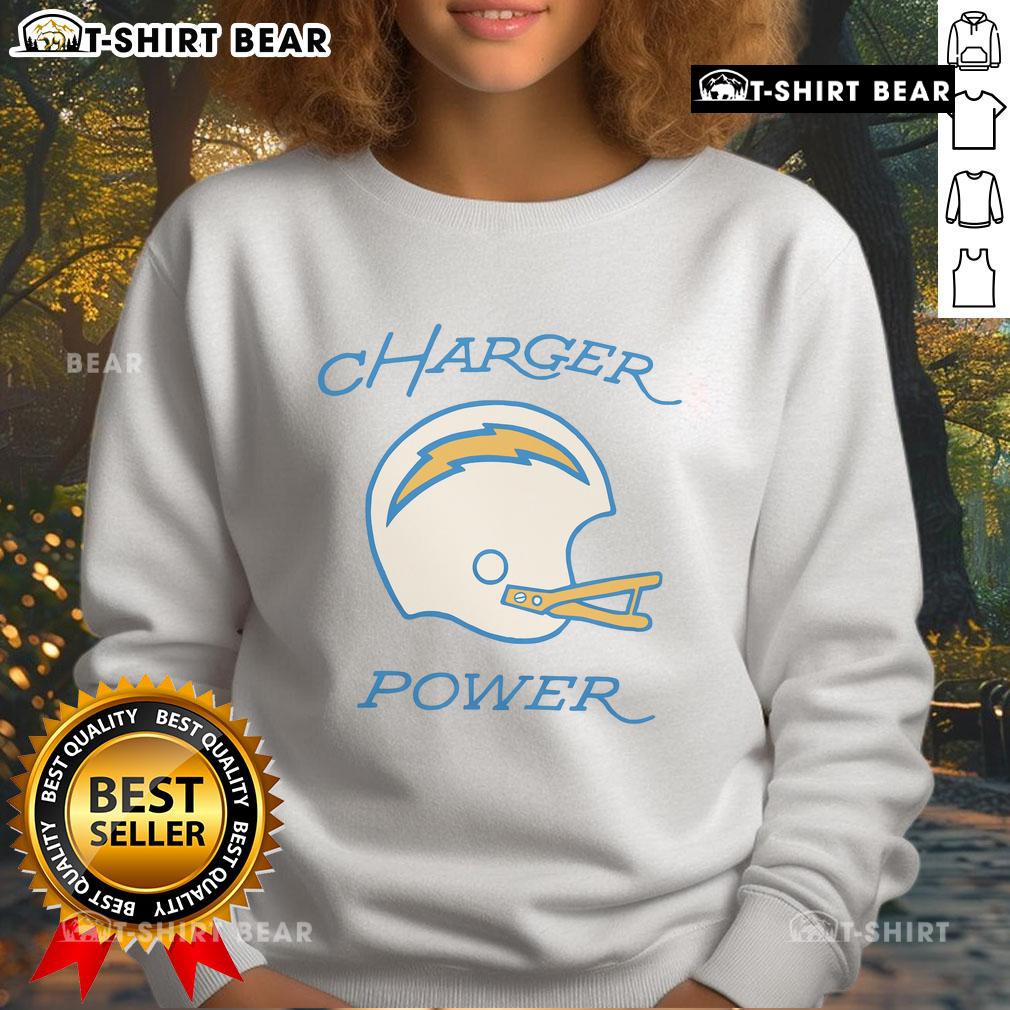Premium Los Angeles Chargers Charger Power sweatshirt featuring team colors and logo, perfect for fans and cold weather.