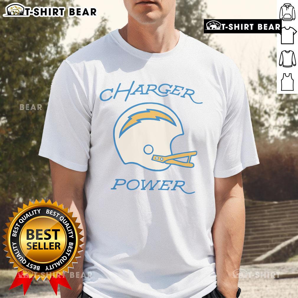 Premium Los Angeles Chargers Charger Power T-Shirt featuring bold team logo and vibrant colors, perfect for fans.