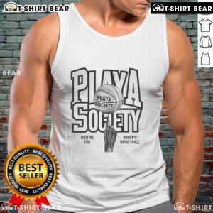 Alt Text: Premium Play A Society women's basketball tank top, featuring a stylish design for fans supporting women's sports.