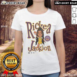 Alt Text: Premium Playa Society Rickea Jackson sketch on a stylish ladies tee, showcasing unique art and trendy fashion.