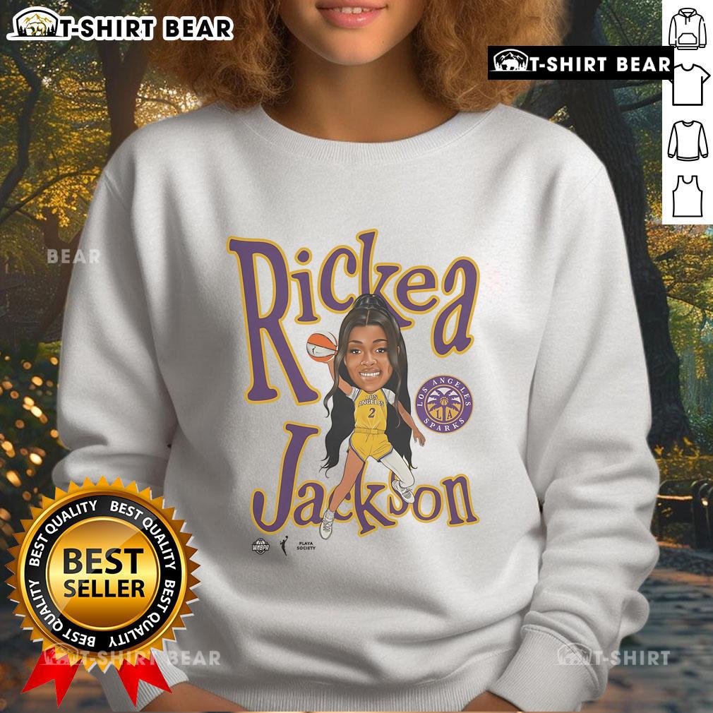 Alt Text: Premium Playa Society Rickea Jackson Sketch Sweatshirt featuring a stylish design and vibrant colors for casual wear.