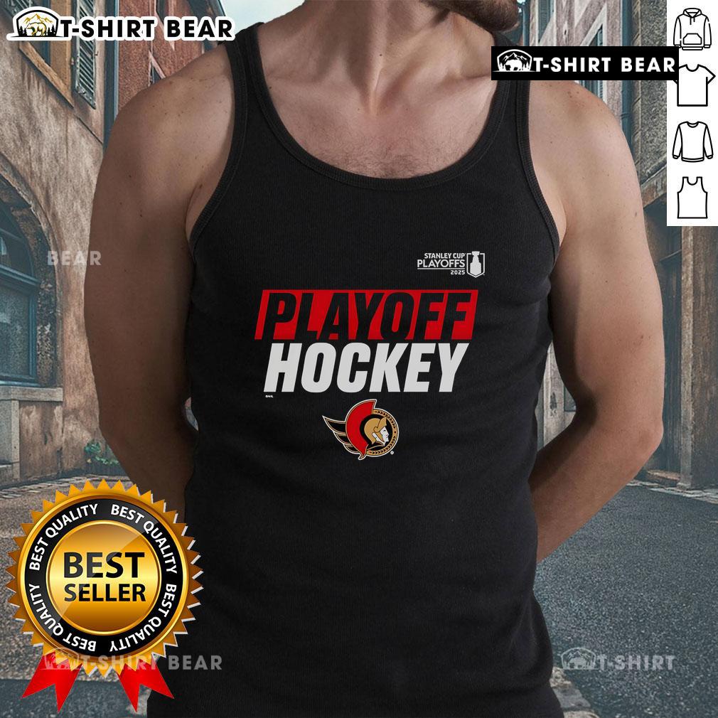 Premium Ottawa Senators tank top for 2025 Stanley Cup Playoffs featuring team colors and logo, perfect for fans.