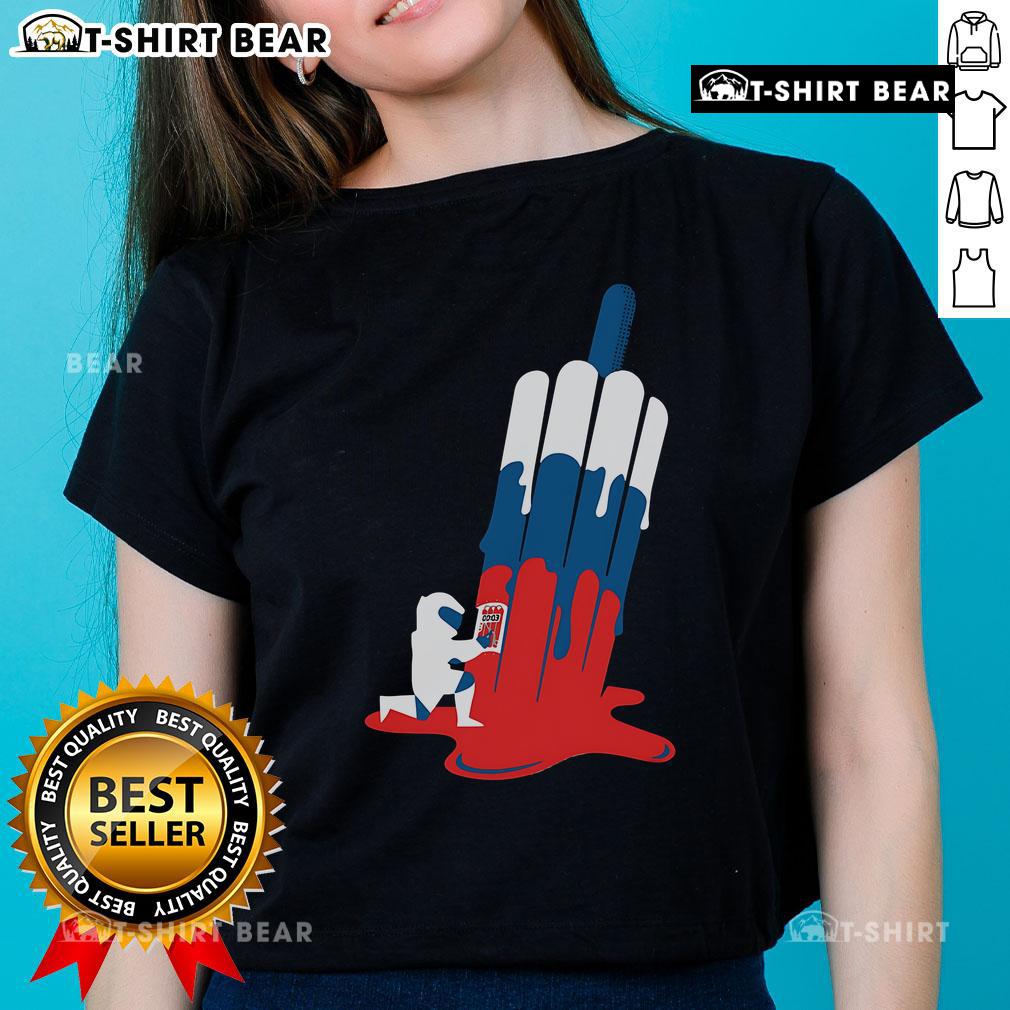 Premium Popsicle Cool Melting POP Ladies Tee featuring vibrant colors and a fun design perfect for summer style.