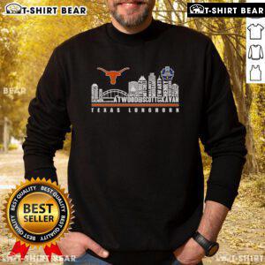 Premium Skyline Texas Longhorns name sweatshirt in vibrant colors, perfect for fans showing team spirit and style.
