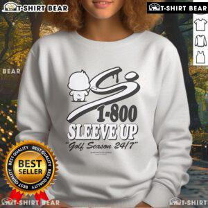 Pretty Birdieaux Sleeve Up Golf Season Storyi Collab Sweatshirt featuring a stylish design perfect for golf enthusiasts.