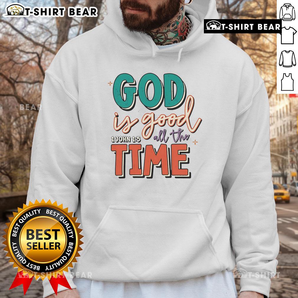 Pretty God Is Good All The Time Hoodie in vibrant colors, perfect for stylish comfort and spiritual expression.