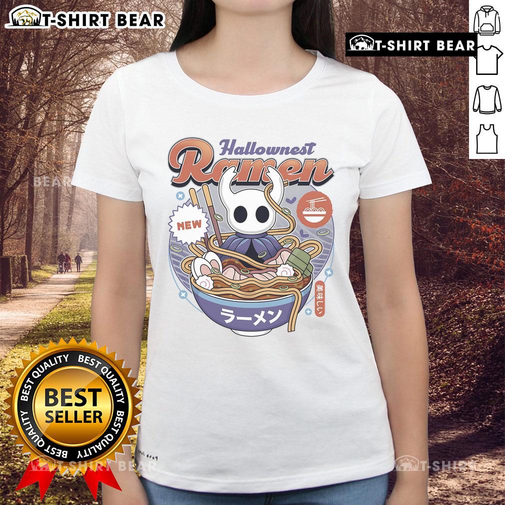 Pretty Hollow Knight Hallownest Ramen vintage ladies tee featuring a stylish design for fans of the game.