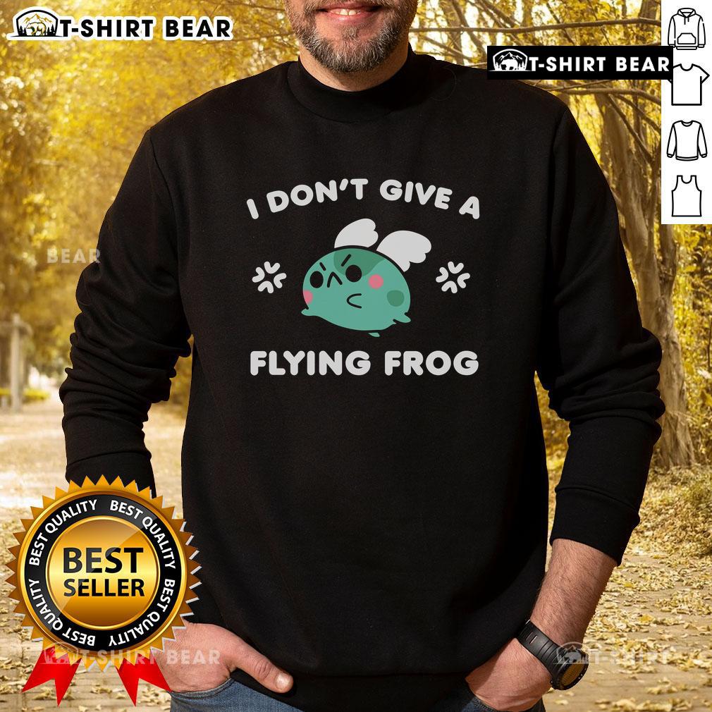 Alt Text: Pretty I Don't Give A Flying Frog Sweatshirt in vibrant colors, perfect for casual wear and showcasing your fun personality.