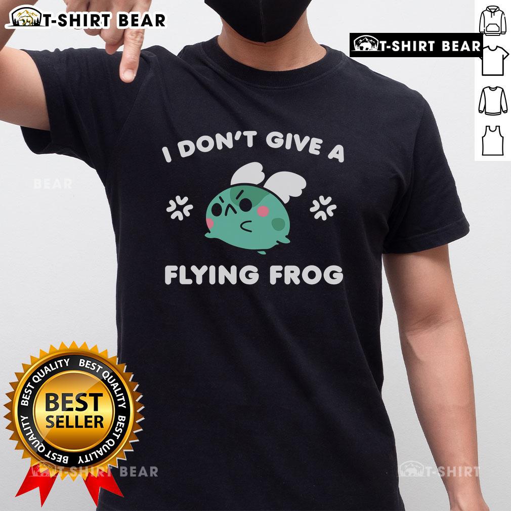 Pretty I Don'T Give A Flying Frog T-Shirt featuring a fun frog graphic and vibrant colors, perfect for casual wear.