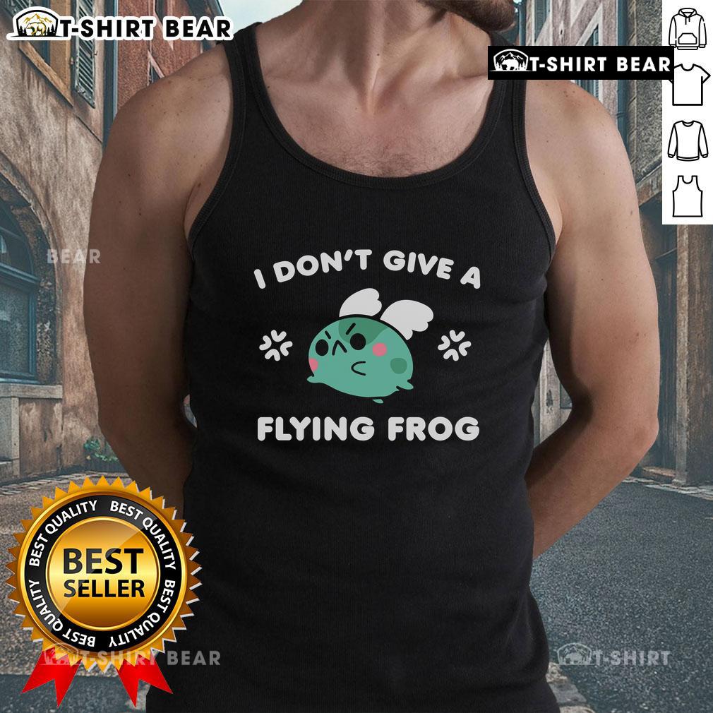 Stylish 'Pretty I Don't Give A Flying Frog' tank top featuring a fun frog graphic, perfect for casual summer outfits.