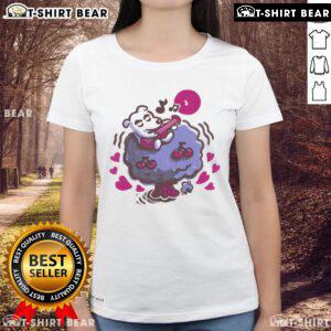 Alt Text: Pretty K.K. Slider Animal Crossing Cherry Tree Serenade evening vibes ladies tee with vibrant graphics and cozy fit.