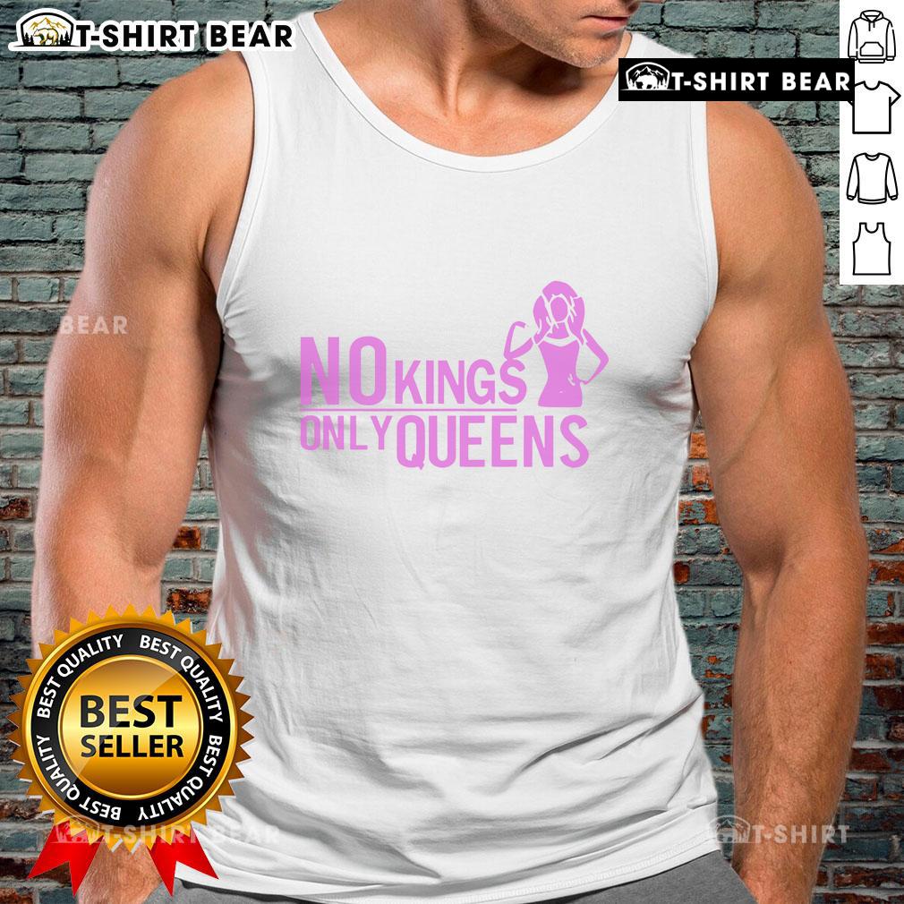 Pretty No Kings Only Queens Tank Top featuring a stylish design perfect for expressing individuality and empowerment.