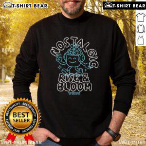 Pretty Nostalgic Rise Bloom Soundtrack of Growth sweatshirt featuring a vibrant floral design and cozy fit for casual wear.