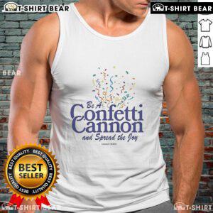 Pretty Tanner Smith Be A Confetti Cannon and Spread the Joy Tank Top in vibrant colors, perfect for cheerful summer outfits.