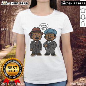 Stylish 'Sinners Nah We Cousins' ladies tee featuring bold graphic design, perfect for casual wear and expressing personality.