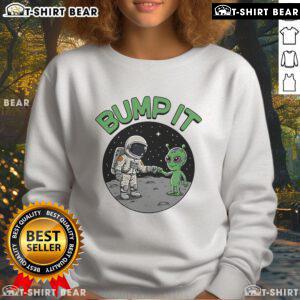 Cozy Top Bump It Alien Sweatshirt featuring a playful alien graphic, perfect for casual wear and unique style.